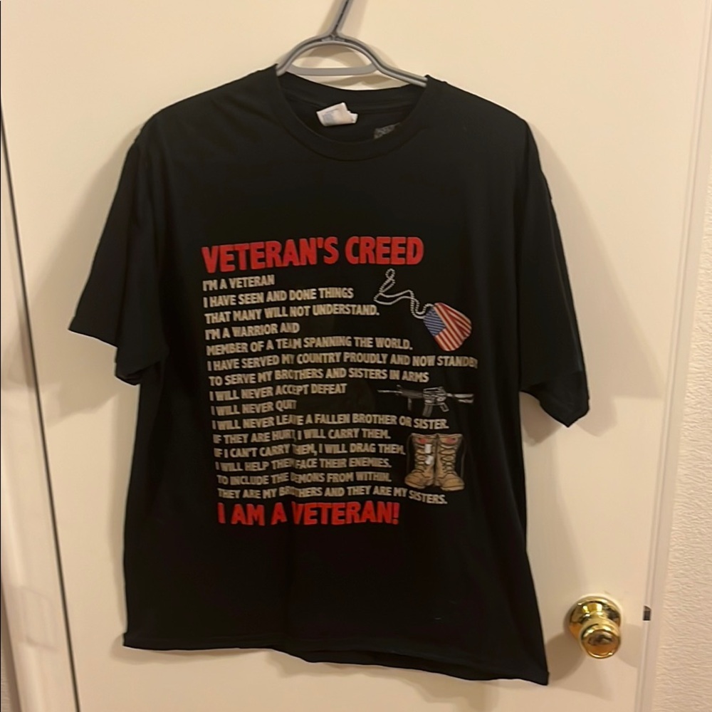 Black Veteran's Creed T-Shirt